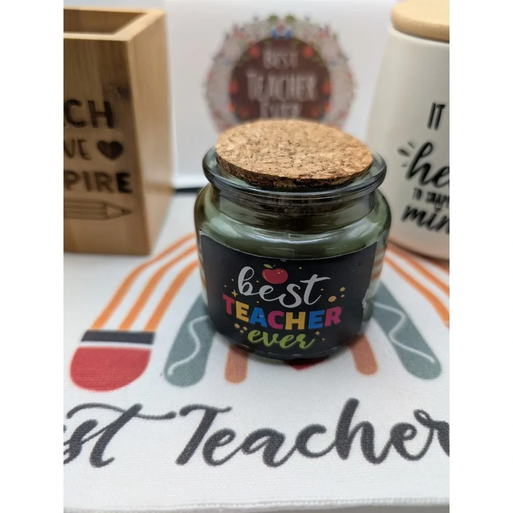 Teacher Gift Pencil Case‎ Pencil Holder Coffee Cup Candle